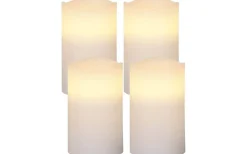 Blockljus Inomhus|Blockljus Inomhus<Star Trading May Batteridrivna Blockljus 12,5cm 4-Pack Vit