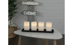 Blockljus Inomhus|Blockljus Inomhus<Star Trading May Batteridrivna Blockljus 12,5cm 4-Pack Vit