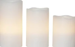 Blockljus Inomhus|Blockljus Inomhus<Star Trading May Batteridrivna Blockljus m. Fjärrkontroll 3-pack Vit