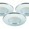 Downlights, Spotlight|230V Led Spotlights<Malmbergs MD-231 Downlight 3000K 3x5W, Krom 230V IP44, 3-Pack