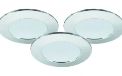 Downlights, Spotlight|230V Led Spotlights<Malmbergs MD-232 Downlight 3000K 3x10W, Krom 230V IP44 3-Pack