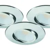Downlights, Spotlight|230V Led Spotlights<Malmbergs MD-230 Downlight 3000K 3x5W Krom 230V IP44 3-Pack