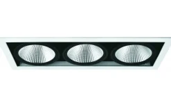 Downlights, Spotlight|230V Led Spotlights<Malmbergs MD-251 Downlight 3000K 3x10W Vit/Svart 230V IP21