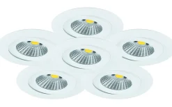 Downlights, Spotlight|230V Led Spotlights<Malmbergs MD-360 LED-downlightset, 6x6W, 2700K, IP44