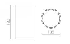 Hall & Trappa|Takspot Med 1 Lampa<Rendl Mea Takspotlight Cylinder Borstad aluminium E27