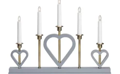 Visa Alla Adventsljusstakar|Adventsljusstakar 31-60 Cm<Markslojd Melissa Adventsljusstake 5L 36cm Grå/Mässing