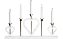 Markslojd Melissa Adventsljusstake 5L 36cm Vit/Stål* Visa Alla Adventsljusstakar|Adventsljusstakar 31-60 Cm