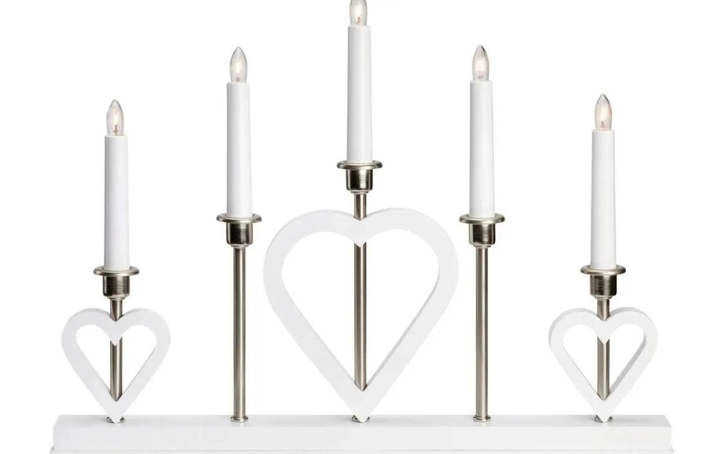 Markslojd Melissa Adventsljusstake 5L 36cm Vit/Stål* Visa Alla Adventsljusstakar|Adventsljusstakar 31-60 Cm