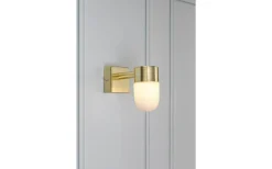 Markslojd Menton Vägglampa 12cm Mässing/Opal IP44* Badrumslampor Vägg