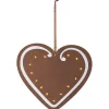 Star Trading Merry Batteridrivet Pepparkakshjärta Hängande 27cm Brun* Batteri Julpynt Inomhus
