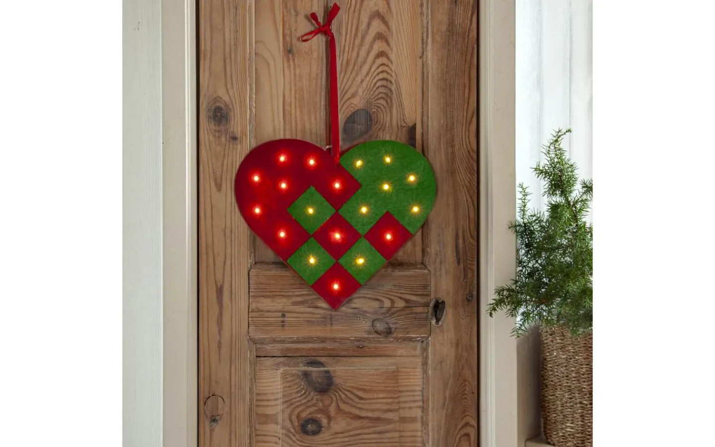 Batteri Julpynt Inomhus|Julpynt Inomhus<Star Trading Merry Hängande Dekoration 22cm Röd/Grön