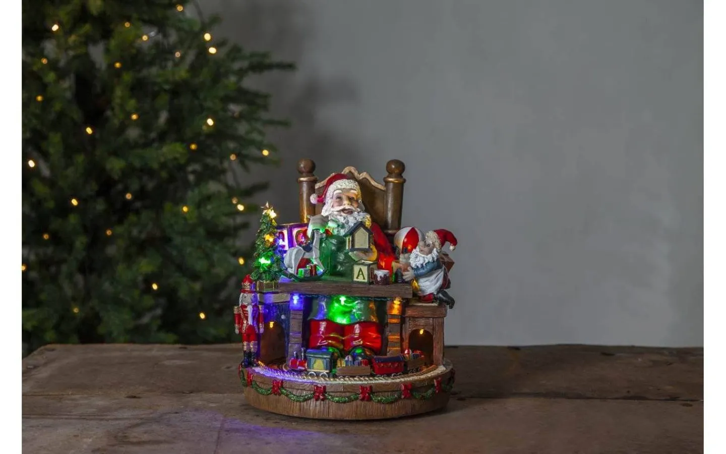 Julbyar Och Figurer|Julpynt Inomhus<Star Trading Merryville Jultomte Batteridriven med Timer