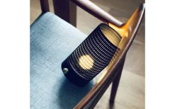 Mesh Uppladdningsbar Lykta 20cm LED 2700K Svart/Mässing