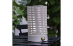 Ljuslyktor|Uppladdningsbara Lampor Inomhus<Dyberg Larsen Mesh Uppladdningsbar Lykta 20cm LED 2700K Vit/Mässing