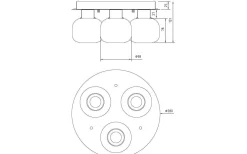 Badrum|Badrumslampor Tak<Aneta Messina Plafond 28cm Matt Mässing/Opal IP44