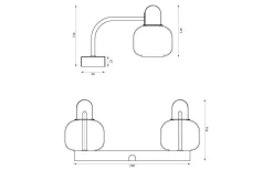 Badrum|Badrumslampor Vägg<Aneta Messina Skåpsbelysning 33cm Krom/Vit IP44