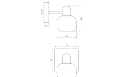 Aneta Messina Vägglampa Krom/Vit IP44* Badrum|Badrumslampor Vägg