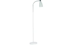 Golvläslampor<Oriva Metall Golvlampa 140cm Vit/krom