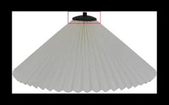 Plisserade Lampskärmar<Hallbergs Metallbricka till Plisserad Lampskärm Ø40cm och Ø50cm Svart