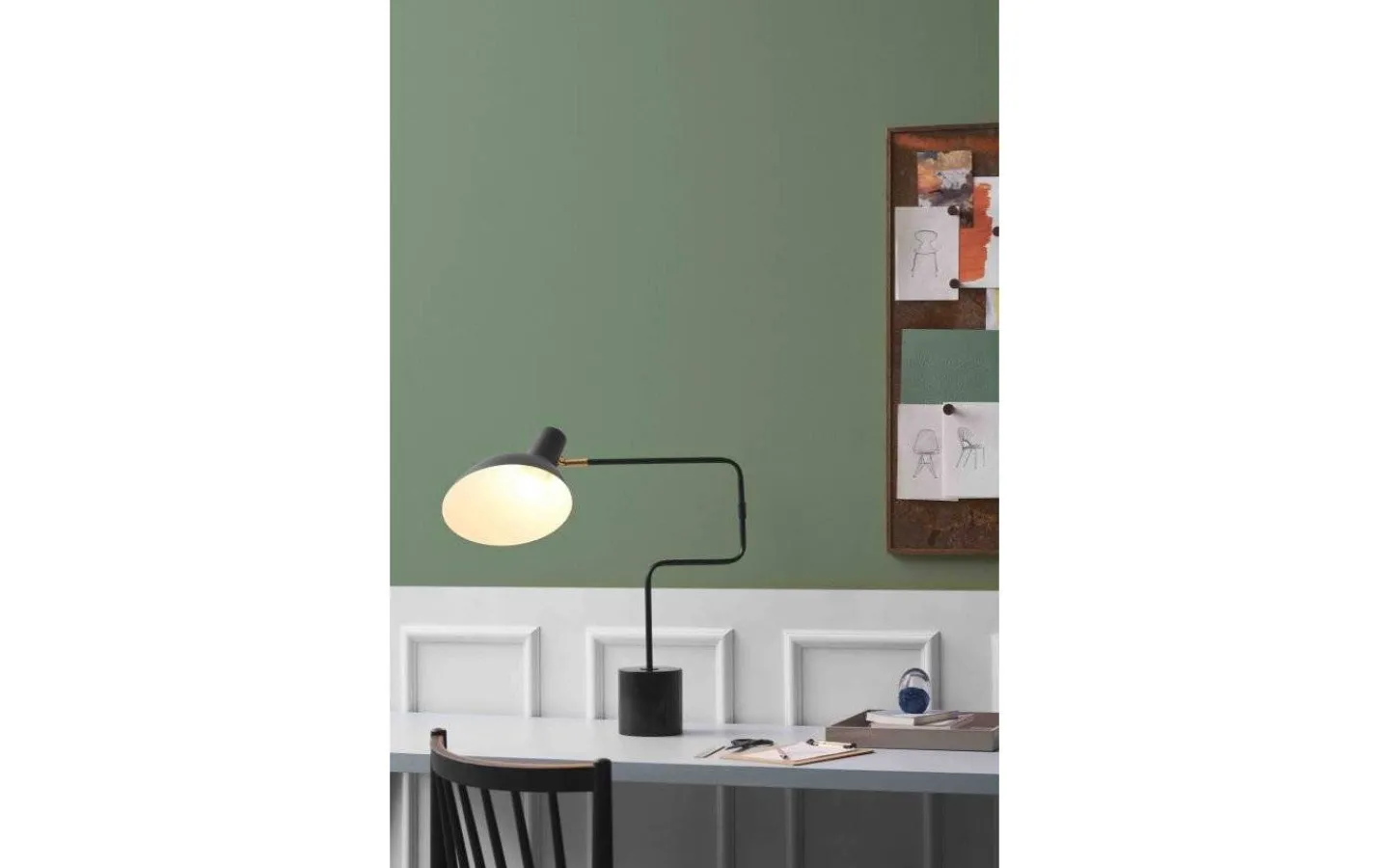 Halo Design Metropole Bordslampa 58,5cm Svart/Marmorfot* Bordslampor