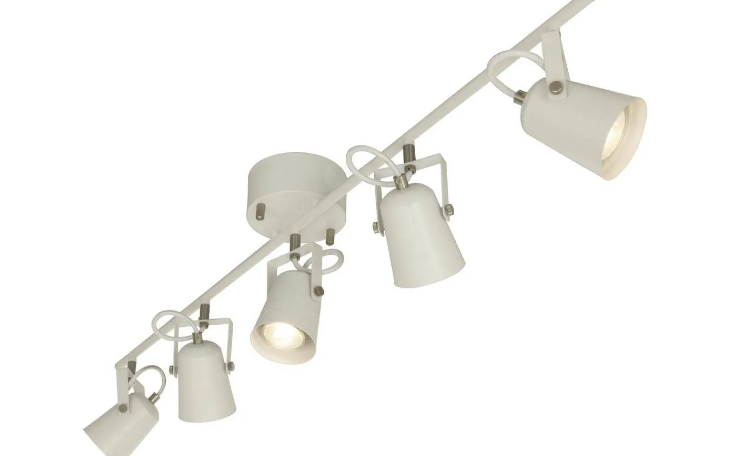 Aneta Metz Takspotlight 99cm 5L Vit/Stål* Avlånga Takspotlights|Takspot Med Minst 4 Lampor