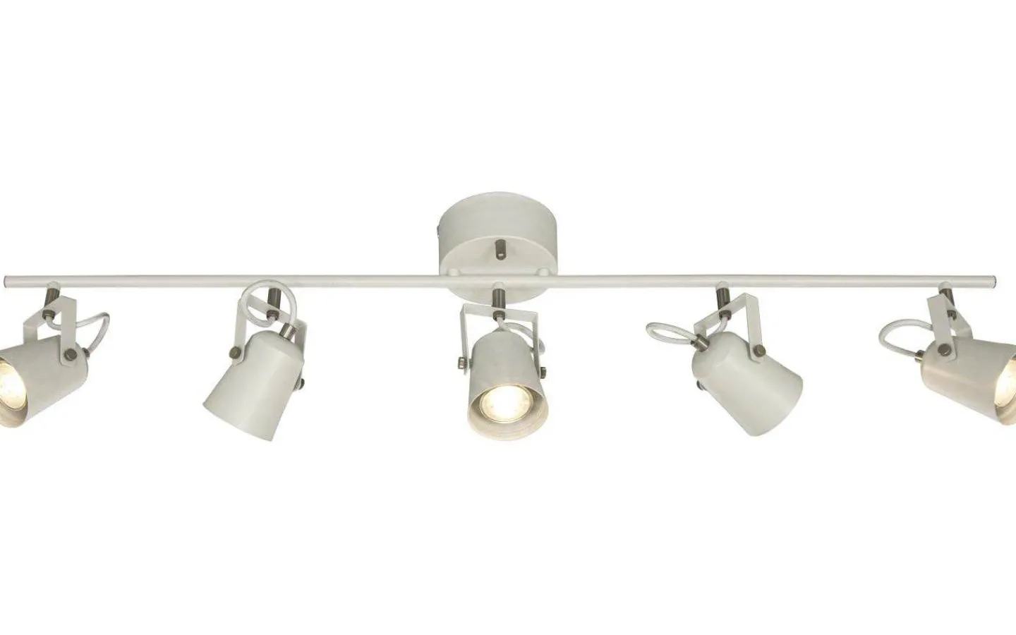 Aneta Metz Takspotlight 99cm 5L Vit/Stål* Avlånga Takspotlights|Takspot Med Minst 4 Lampor