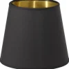 PR Home Mia Lampskärm Ø20cm Metallinsida Svart/Guld* Enfärgade Runda Lampskärmar