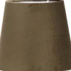 Enfärgade Runda Lampskärmar<PR Home Mia Lampskärm Ø17cm Sammet Brun
