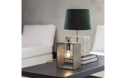 Enfärgade Runda Lampskärmar<PR Home Mia Lampskärm Sammet Ø24cm Smaragd