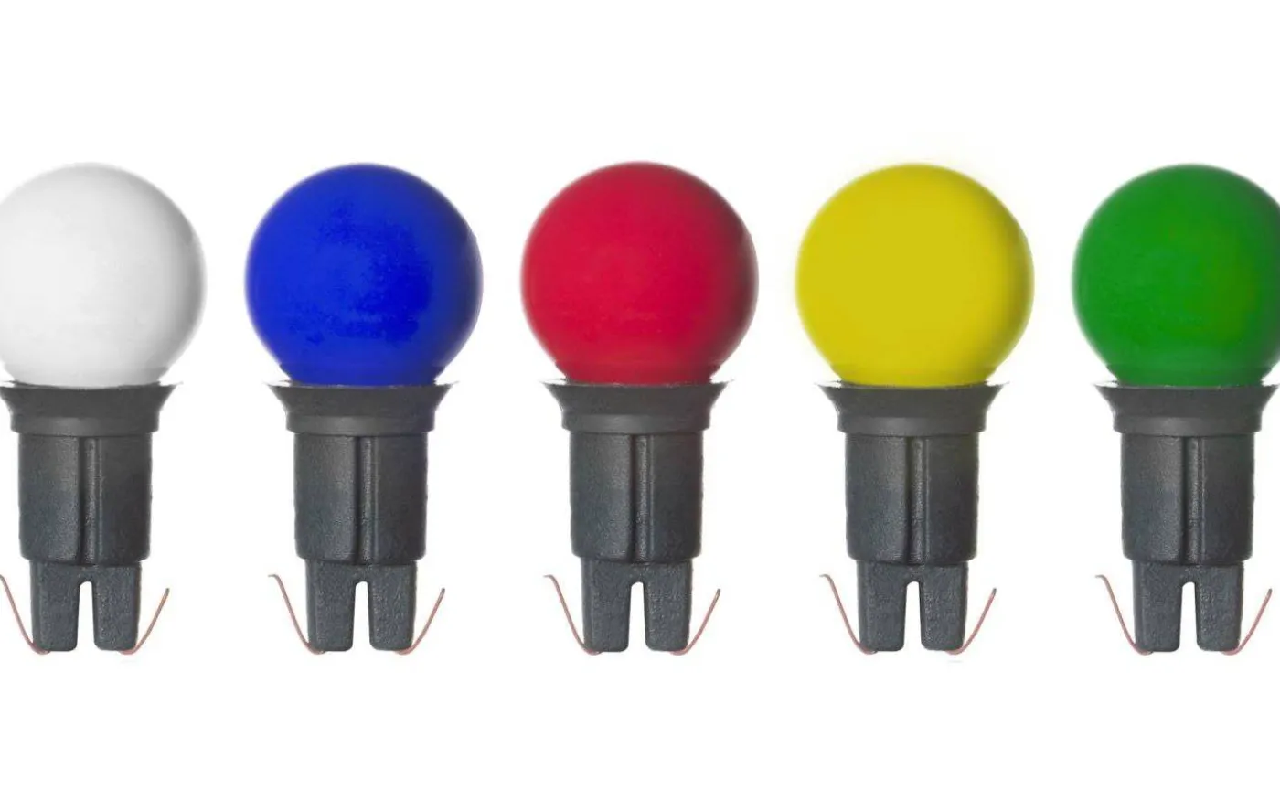Microlampa Push-In 12V 1,2W Färgade 5-Pack