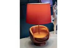 Bordslampor<Mauro Ferretti Midcentury Bordslampa 43cm Röd