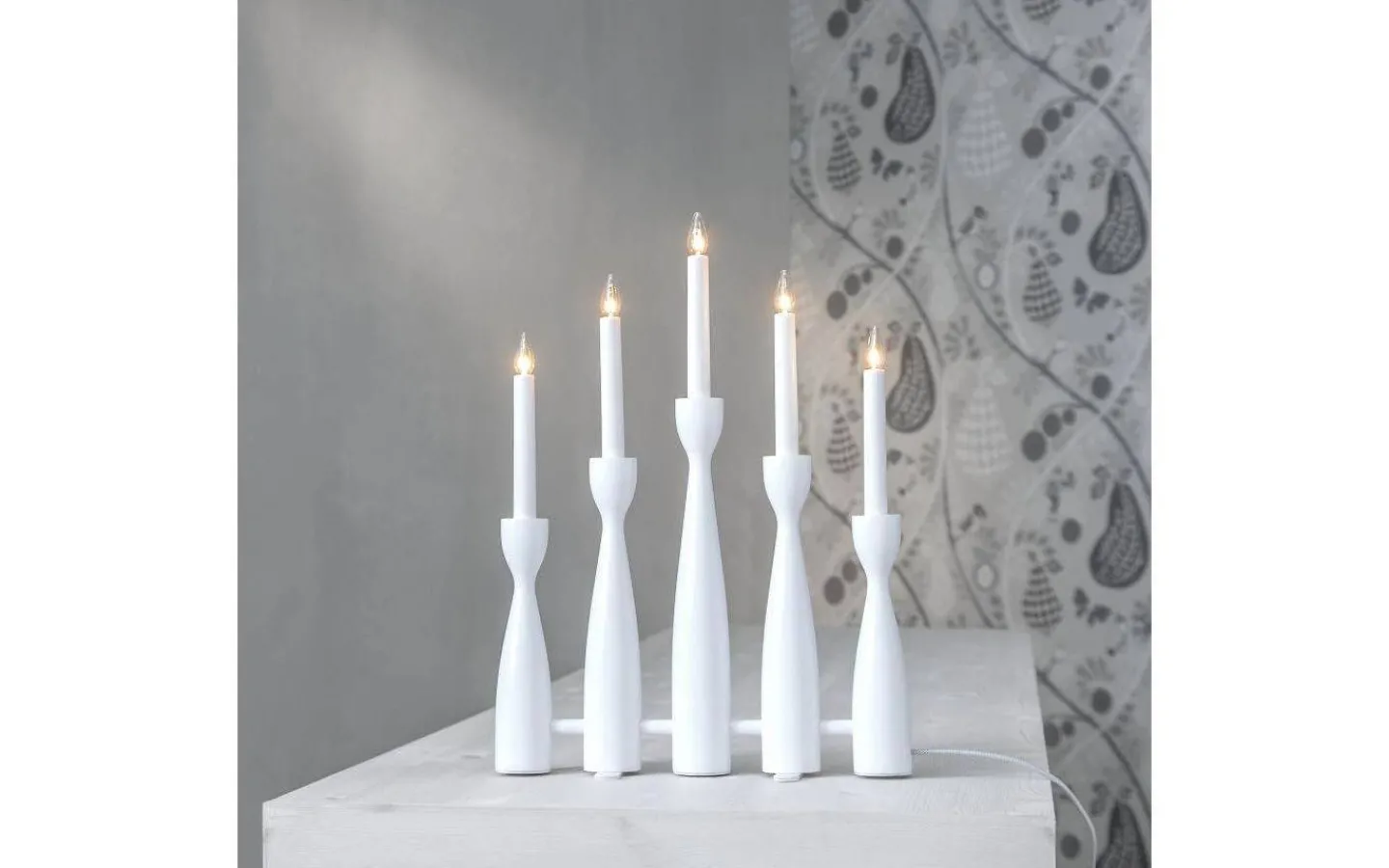 Visa Alla Adventsljusstakar|Adventsljusstakar 31-60 Cm<Star Trading Midja Adventsljusstake 47cm Vit