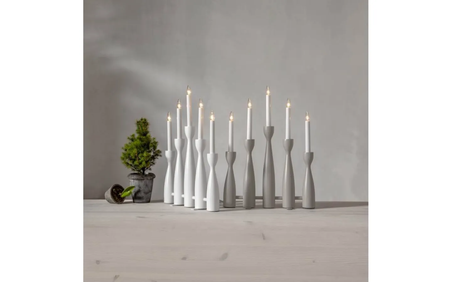 Visa Alla Adventsljusstakar|Adventsljusstakar 31-60 Cm<Star Trading Midja Adventsljusstake 47cm Vit