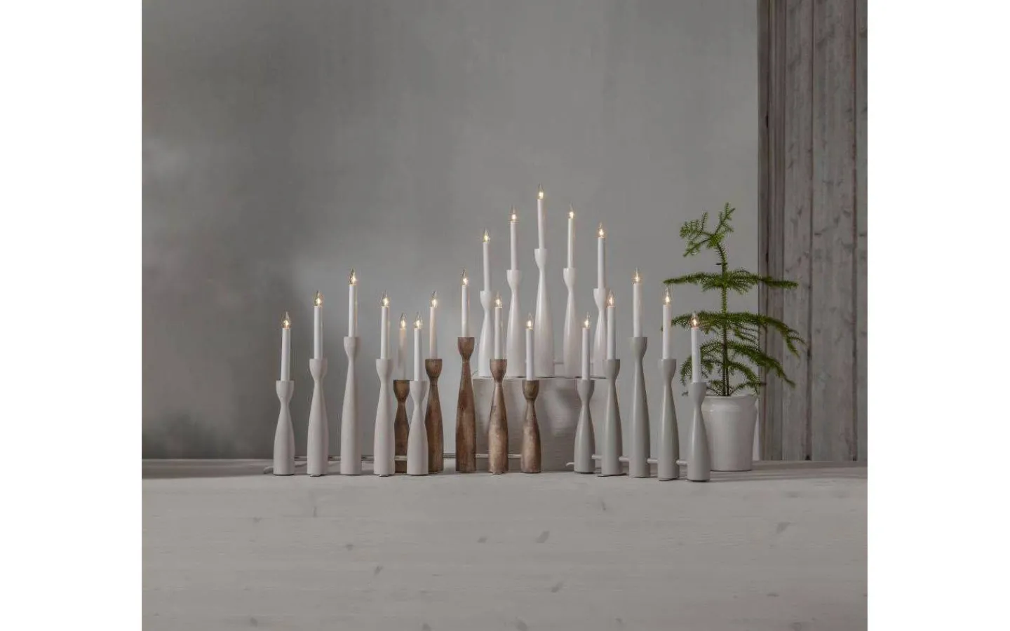 Visa Alla Adventsljusstakar|Adventsljusstakar 31-60 Cm<Star Trading Midja Adventsljusstake 47cm Vit