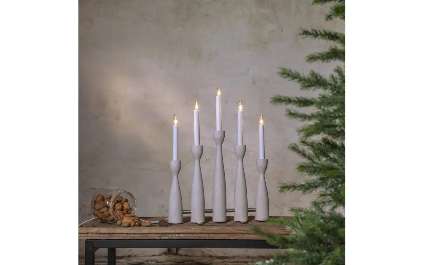 Star Trading Midja Adventsljusstake 47cm Vitbets* Visa Alla Adventsljusstakar|Adventsljusstakar 31-60 Cm