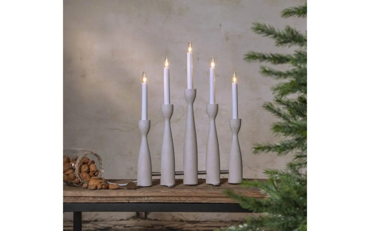 Star Trading Midja Adventsljusstake 47cm Vitbets* Visa Alla Adventsljusstakar|Adventsljusstakar 31-60 Cm