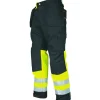 Malmbergs Midjebyxa, Varsel, Klass 1, Gul/svart, 52* Verktyg Och Arbetskläder