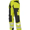 Malmbergs Midjebyxa, Varsel, Klass 2, Gul/svart, 56* Verktyg Och Arbetskläder