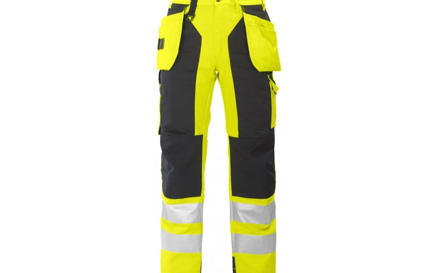 Malmbergs Midjebyxa, Varsel, Klass 2, Gul/svart, D100* Verktyg Och Arbetskläder