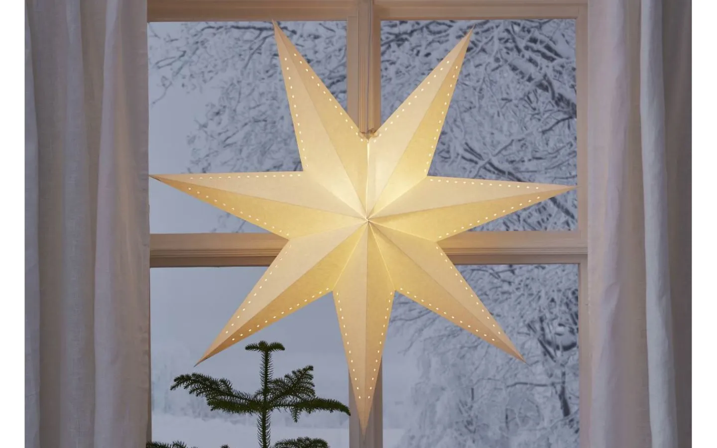 Star Trading Mika Julstjärna 87cm Vit* Visa Alla Julstjärnor|Julstjärnor Utan Sladd