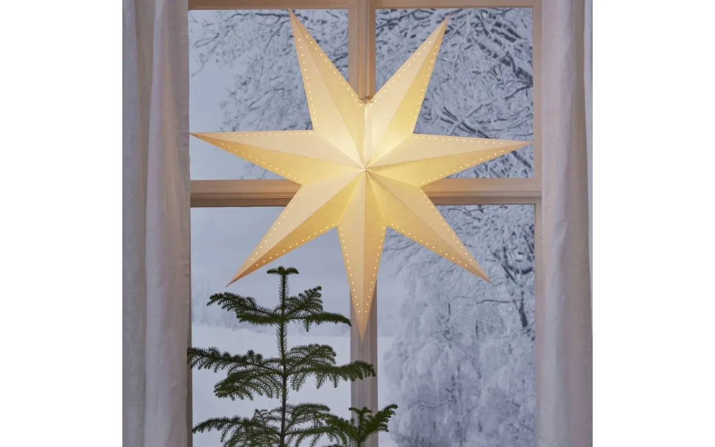 Star Trading Mika Julstjärna 87cm Vit* Visa Alla Julstjärnor|Julstjärnor Utan Sladd