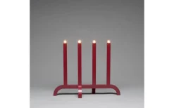 Visa Alla Adventsljusstakar|Adventsljusstakar 31-60 Cm<Konstsmide Mila Adventsljusstake LED 4L 42cm Röd