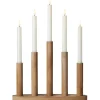 Batteridrivna Adventsljusstakar|Visa Alla Adventsljusstakar<Markslojd Mila Batteridriven Adventsljusstake 5L 47cm Brun