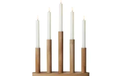Batteridrivna Adventsljusstakar|Visa Alla Adventsljusstakar<Markslojd Mila Batteridriven Adventsljusstake 5L 47cm Brun