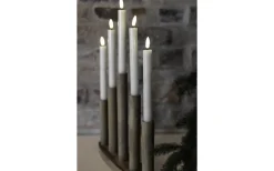 Batteridrivna Adventsljusstakar|Visa Alla Adventsljusstakar<Markslojd Mila Batteridriven Adventsljusstake 5L 47cm Brun