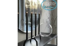 Mila Metall Adventsljusstake 4L 41cm Svart