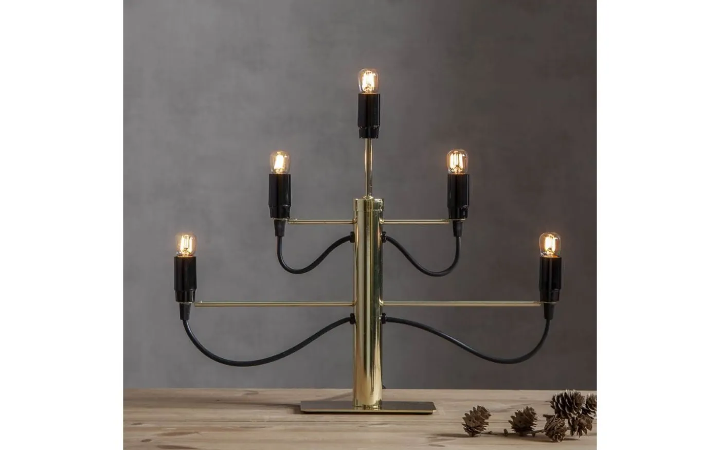 Milano Adventsljusstake Mässing 38cm