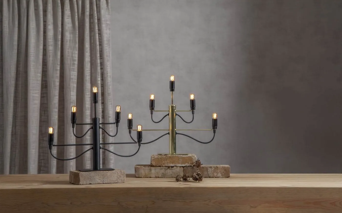 Milano Adventsljusstake Mässing 38cm