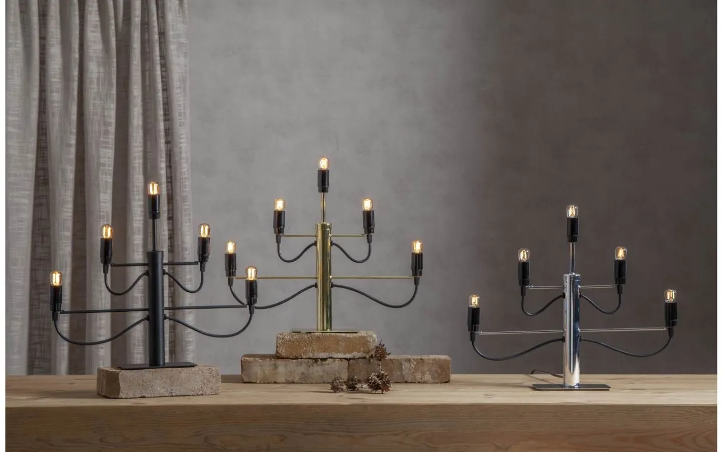 Adventsljusstakar 31-60 Cm<Star Trading Milano Adventsljusstake Svart 38cm