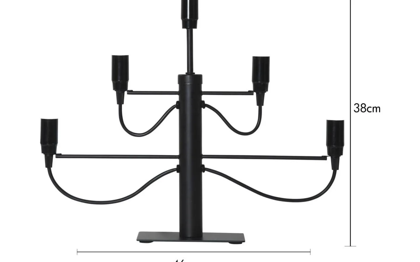 Adventsljusstakar 31-60 Cm<Star Trading Milano Adventsljusstake Svart 38cm